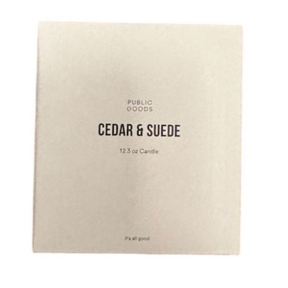 Public Goods Cedar & Suede Soy 3 Wick Candle 12.3oz - Picture 6 of 6